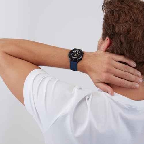 Sekonda Sekonda Active Go Smart Watch in Black with Blue Silicone Strap 1