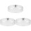 3Pièces Couvre-Gâteaux Transparent Acier Inoxydable 1