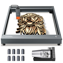 xTool D1 10 W Lasergravierer mit Rotationsaufsatz und Erhöhung DIY CNC Laser Cutter Gravierer 10 W Dual-Laser-Augen-Schutz komprimierter Punktlaser