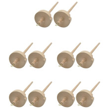 10St Drop Spindel för Att Spinna Ull Garn Spin Top Whorl Drop Spindel Handsnuten TräVerktyg för NyböRjare