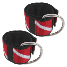2St Duurzame Duikpolsband Met D-Ring Nylon En Rvs Voor Scuba Gear