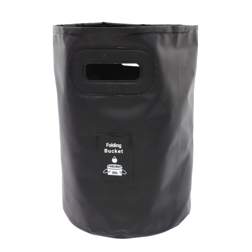Compacte Vouwbare Zwarte Wateremmer Met Comforthandvat