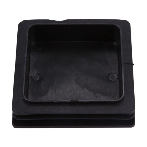 100mm X 100mm Plastic Ribbed Square End Caps Cover Tube Inserts 12 Pcs