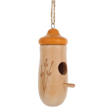 Vogelhuisje Met Metalen Ring, Voor En