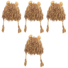 4Pièces Lion Peluche Beige Costume Anniversaire Festif