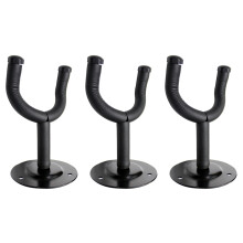 3Pièces -Guitare Mural Métal Noir Compatible Types Guitare