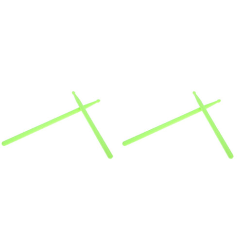2Paires Baguettes Nylon Vert Clair Simples Pour Percussion Durable
