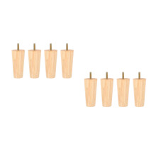8Pièces Pieds En Bois Beige Pour Table Protégeant Sol