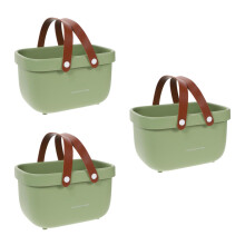 3Pièces Porte-Accessoires Salle De Bain Vert Panier Portable