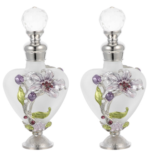 2Pièces Bouteille De Multi Décor Élégant En Verre