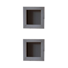 2Pièces Pot De Fleurs Mural Bois Style Rétro Décor