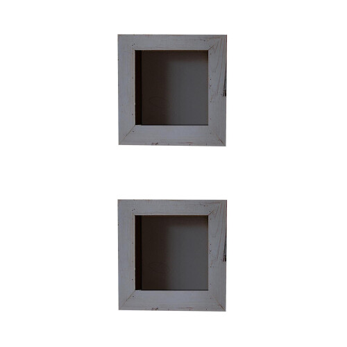 2Pièces Pot De Fleurs Mural Bois Style Rétro Décor