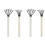 4Pièces Râteau 5 Dents Outils Pour Jardinage 1