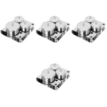 4Ensembles Coupes Métal , Mélangeur Liquide Argent