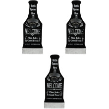3Pièces Ouvre-Bouteille Manuel Mural Bois Fer Usage