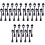 30Pièces Mini Lampadaires Simples Pour Décor Maison Mini Noir Chic 1