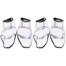 2Paires Protections Chaussures Anti-Cheveux Pour Coiffeurs Transparent