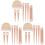 3Ensembles Bâtons Métier À Tisser Beige Bois, Kit Outils Main 1
