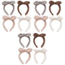 12Pièces Cerceaux Colorés En Tissu Doux Pour Filles Décoratifs