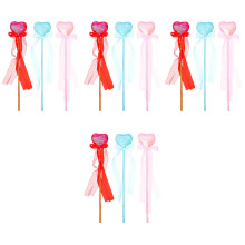 12Pièces Baguettes Cœur Et Pompons Satin Fête Déguisement