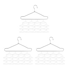 60Pièces Crochets Métal Pour Vêtements Et Accessoires Argentés