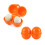 4Pièces Range-Œufs Orange Écologique 2 Œufs Camping 1