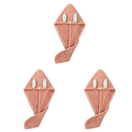3Pièces Bonnet Rapide Séchage Doux Rouge Pastèque Unisexe