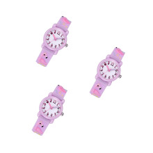 3Pièces Enfants Mode 3D Violet Clair Étanches Motif Flamant
