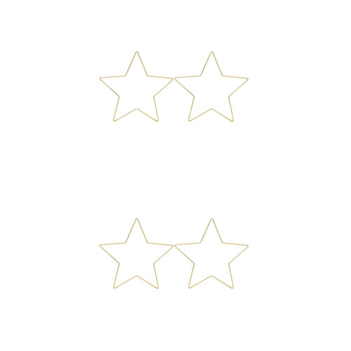 4Pièces Cercles Fer Étoile Pour Pendentifs Projets DIY