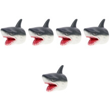 5Pièces Marionnettes Requins Noires Jouet Éducatif Interaction
