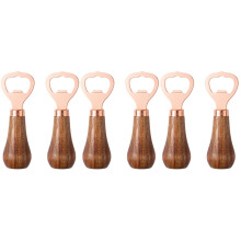 6Pièces Ouvre-Bouteilles Manuel Bois Clair Portable