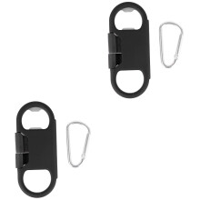 2St Multifunctionele Phone Keyring Data Kabel Met Flesopener, Zwart