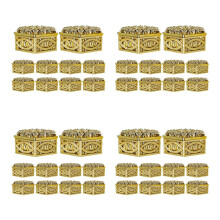 48Pièces Boîtes Cadeaux Dorées Rétro Boîtes Bonbons Stockage Chic