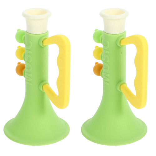 2Pièces Jouets Trompette Plastique Vert Pour Animations Et Fêtes