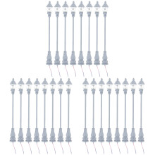 24Pièces Mini Lampadaires Gris Décor Miniature Jardin