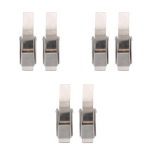 6Pièces Boucles Durables En Acier Inoxydable Argent