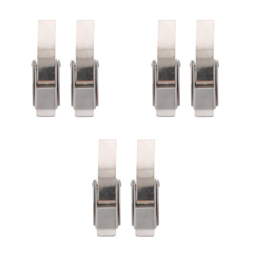 6Pièces Boucles Durables En Acier Inoxydable Argent
