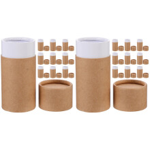20St Kraft Papier Opbergdozen Rond Voor Essentiële Oliën En Thee