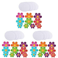 60Pièces Autocollants Douche Motifs Fleurs Antidérapants Multicolores