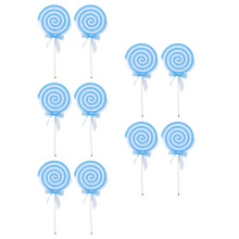 10Pièces Ornements Sucettes Simulées Bleu Ciel Pour Décor Festif