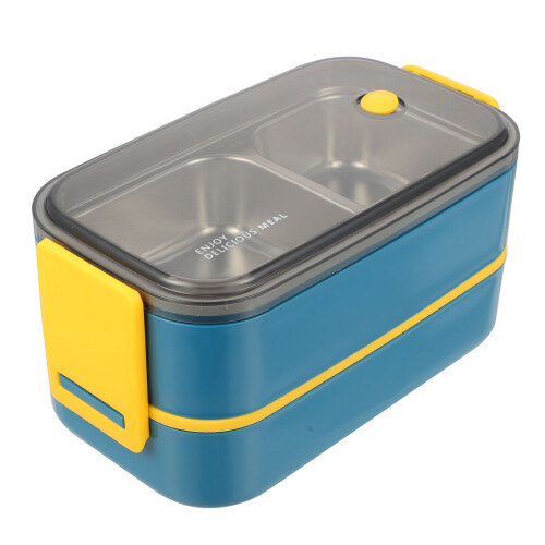 3Pièces Boîte Repas Double Couche En Acier Inoxydable