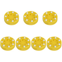 7Pièces Palets Roller Hockey Jaunes Pour Usage Intérieur Extérieur