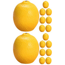 16Pièces Mini Citrons Simulation Résine Décor Etagère