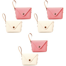 6Pièces -Monnaie En Cuir PU Assorti Pour Monnaie Et Petits