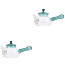 2Pièces Théière En Verre Infuseur, Accessoire Transparent