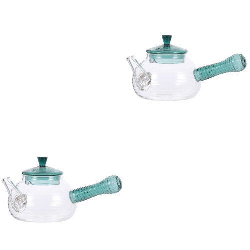 2Pièces Théière En Verre Infuseur, Accessoire Transparent