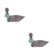 2Pièces Pot Jardin Céramique Style Zen Pour