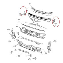 Autospatbordafdekking voor Cherokee 2014-2018 Spatbordbeschermers Cowl Side Trim Panel 68102561AE 68102560AE
