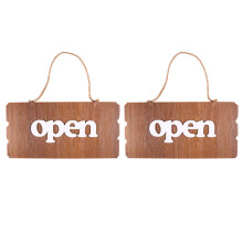 6Pièces Plaques De Porte En Bois Rétro Durable Pour Intérieur