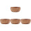 4Pièces Plateau En Bois Assiette Snack Marron 1